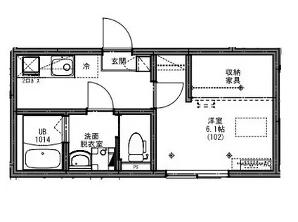 KEIAI RESIDENCE 西八王子IV(1K/1階)の間取り写真