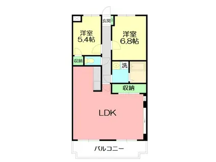 プラザ藤豊(1SLDK/2階)の間取り写真