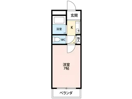 エバーグリーン明大寺(1K/3階)の間取り写真