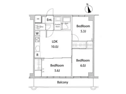 ソサエティコートクラシック(3LDK/3階)の間取り写真
