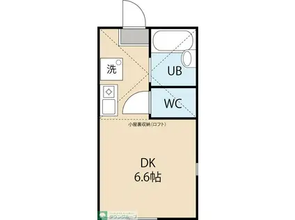 プライムテラス日吉II(ワンルーム/2階)の間取り写真