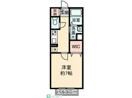 ル・レーヴ(1K/2階)の間取り写真