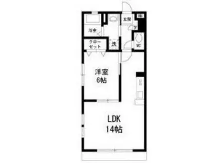 グレースコート(1LDK/1階)の間取り写真