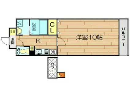 ラ・メール(1K/3階)の間取り写真