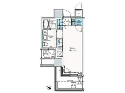 THE ROPPONGI TOKYO SUPERIOR RESIDEN(1K/9階)の間取り写真