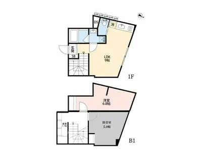 メインステージ田端弐番館(1K/7階)の間取り写真