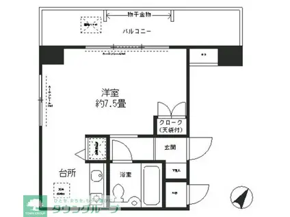 パーク・ノヴァ川崎(1K/5階)の間取り写真