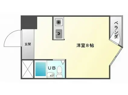 KSレジデンス千里山高塚(ワンルーム/3階)の間取り写真