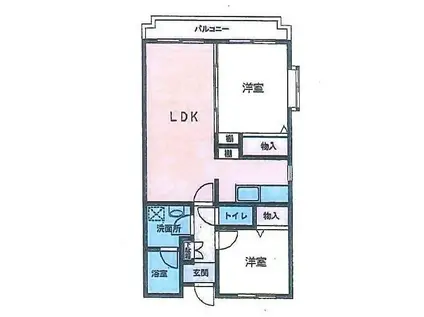 フローラ33(2LDK/3階)の間取り写真
