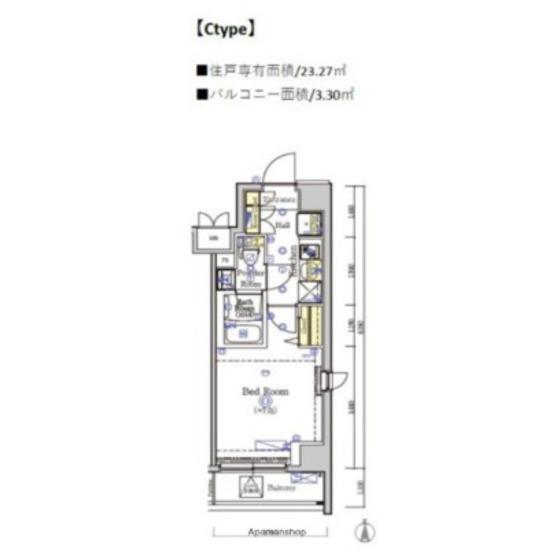 SHOKEN RESIDENCE川崎(1K/4階)の間取り写真