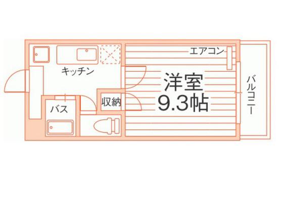 プロミネンツ(1K/3階)の間取り写真