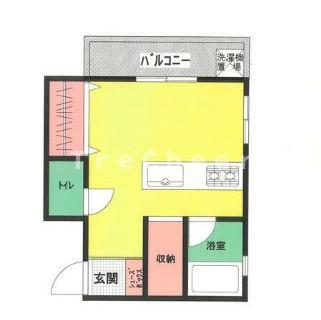 グレートハイツII(ワンルーム/2階)の間取り写真