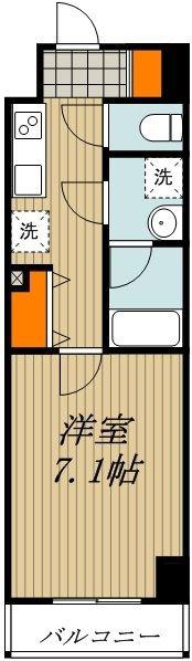 クレヴィスタ板橋西台(1K/7階)の間取り写真