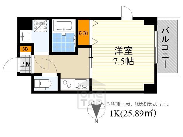 LA DOUCEUR江坂Ⅱ(ワンルーム/5階)の間取り写真