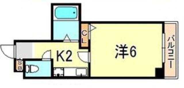 MS RESIDENCE今寺(1K/1階)の間取り写真