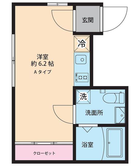 EN CASA久が原(ワンルーム/1階)の間取り写真