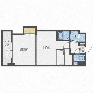 フェアフィールド菊水(1LDK/7階)の間取り写真