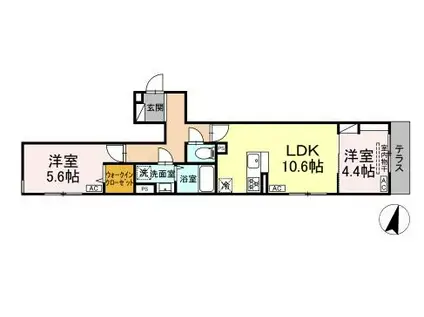セレスティア小豆沢(2LDK/3階)の間取り写真