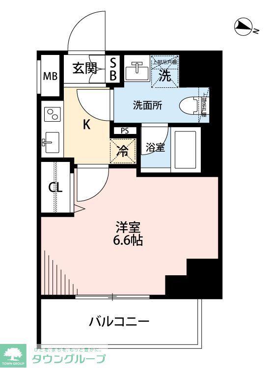 MAXIV横浜吉野町ノース(1K/2階)の間取り写真