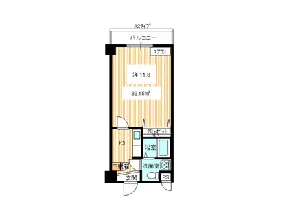 ノビリティ新下関(1K/4階)の間取り写真