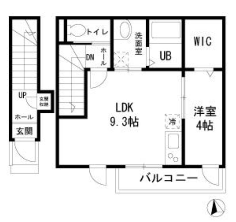 プレミール芝(1LDK/2階)の間取り写真