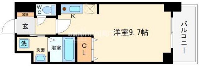 KDXレジデンス難波南(ワンルーム/3階)の間取り写真