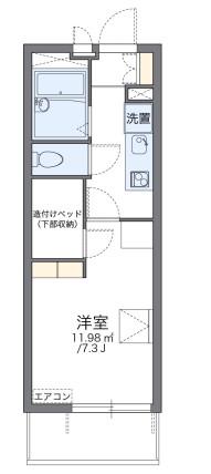 レオパレスグリーンアンバー(1K/3階)の間取り写真