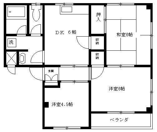 アドリーム(3DK/2階)の間取り写真