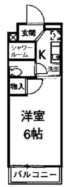 メゾンクレールA(1K/1階)の間取り写真