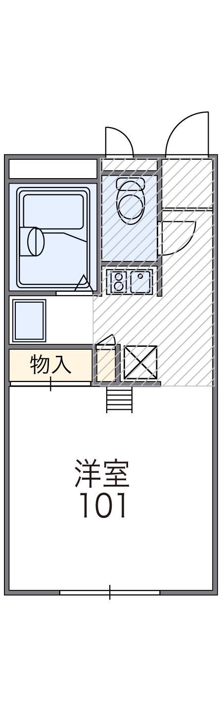 レオパレスルニII(1K/2階)の間取り写真