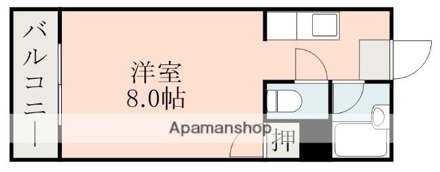 ビッグバーンズマンション下荒田(ワンルーム/5階)の間取り写真