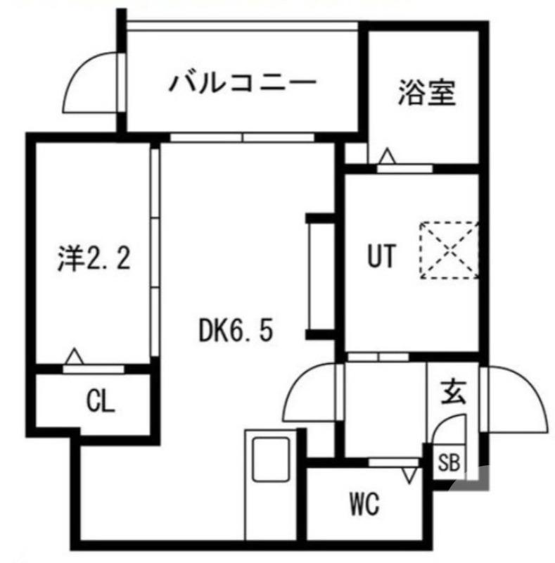 エヌエムセント(1DK/1階)の間取り写真