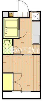 マンションJOY(1K/1階)の間取り写真