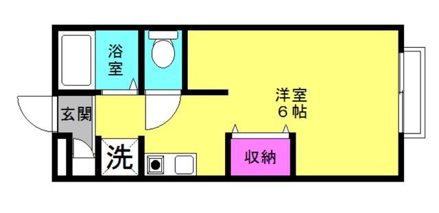HA-1(1K/2階)の間取り写真