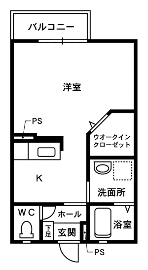 ルミエール ジュネス K(ワンルーム/2階)の間取り写真