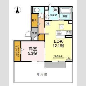 カーサ DA ソルチ(1LDK/1階)の間取り写真