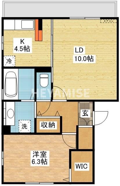 クレストヴィラ(1LDK/2階)の間取り写真