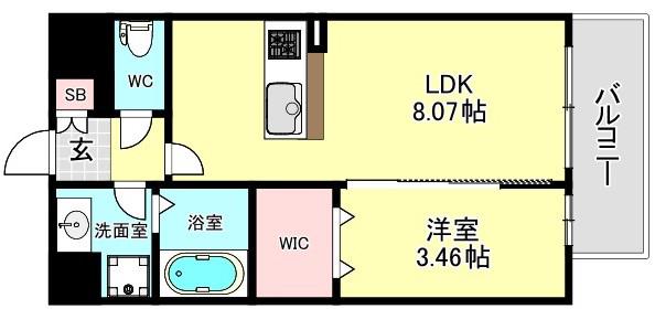 アートレジデンス吉野(1LDK/4階)の間取り写真
