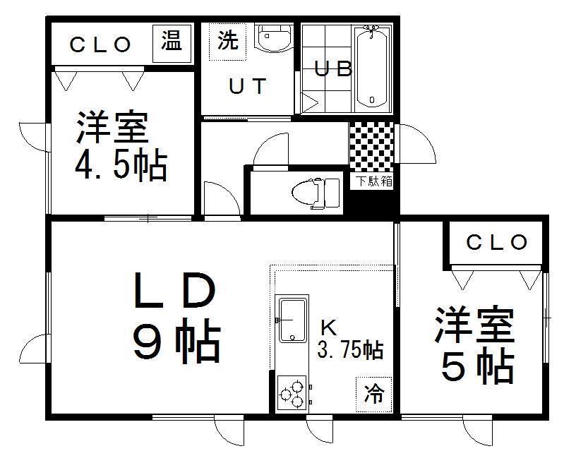 M・PLACE(2LDK/1階)の間取り写真