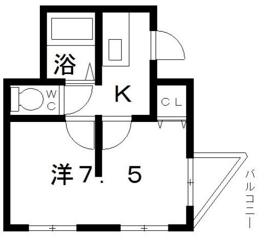 エスト長居西(1K/9階)の間取り写真