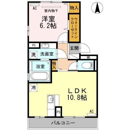 CLAIR PINE(2LDK/3階)の間取り写真