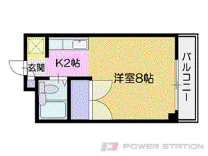 エスポワール237(ワンルーム/4階)の間取り写真