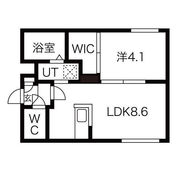 BLUEBELL WOOD N19(1LDK/3階)の間取り写真
