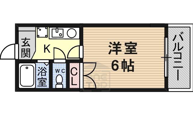 メゾンコラージュ(ワンルーム/2階)の間取り写真