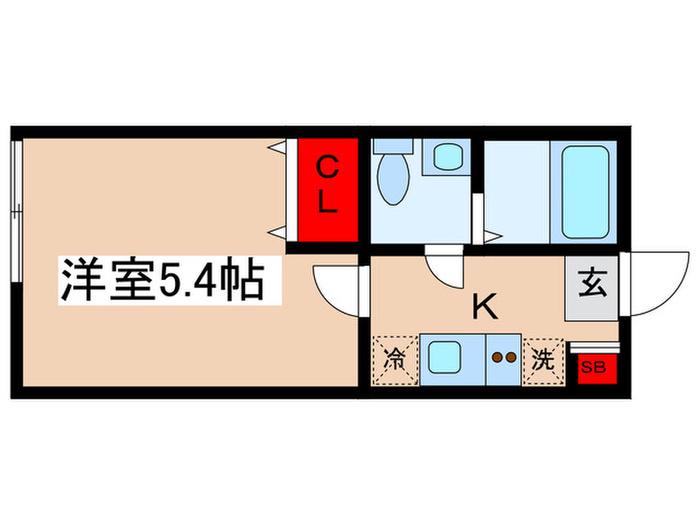 CANNABIS LAGOON多摩美1丁目(1K/1階)の間取り写真