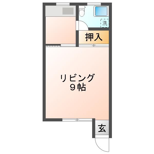 大澤荘(1K/1階)の間取り写真
