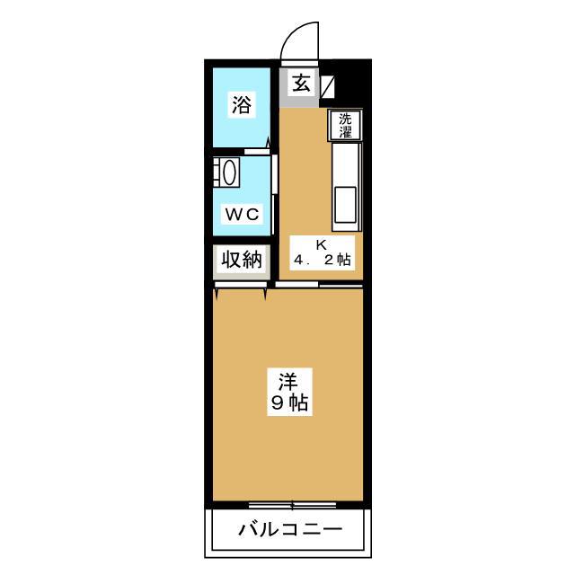 AQUOSY(1K/2階)の間取り写真