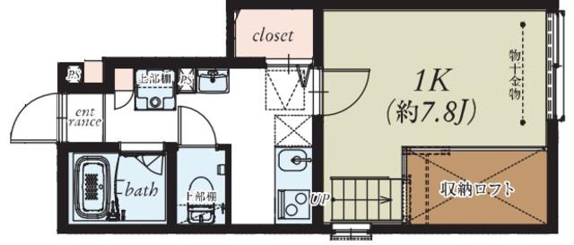MAISON SA XX(1K/1階)の間取り写真
