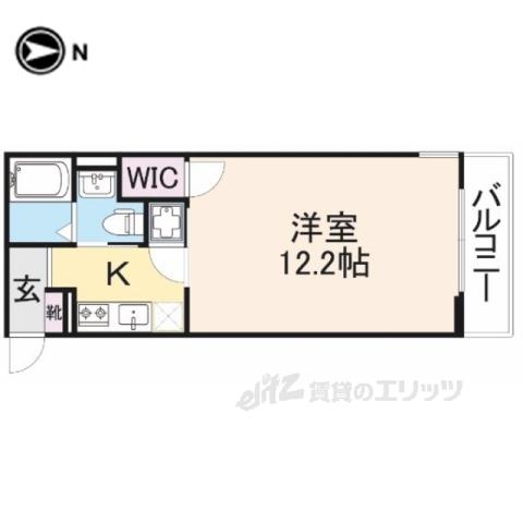COZY奈良公園(1K/2階)の間取り写真