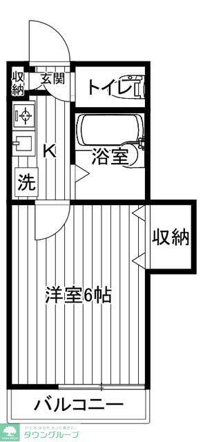 セレンディップ(1K/3階)の間取り写真